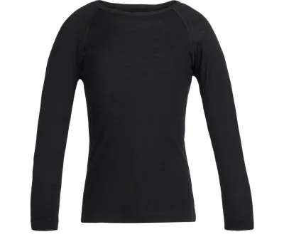 Icebreaker 200 Oasis LS Crew Top Kids Black - 116, kuva 1 / 1