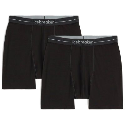 Icebreaker Men Merino 150 Anatomica Boxers 2 Pack Black - XL