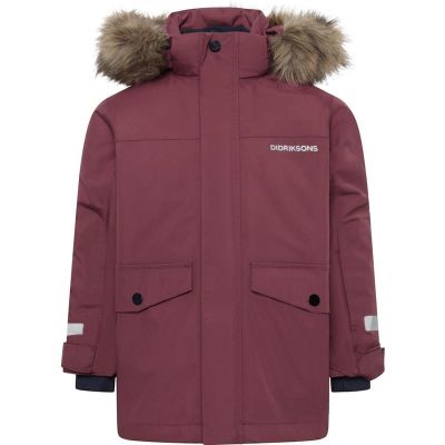 Didriksons Bjärven Kids Parka 4 Anemon Red - 100 cl