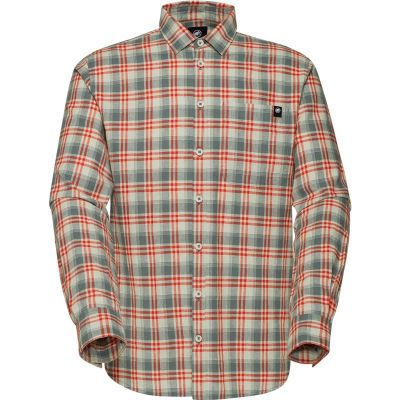 Mammut Trovat Summer Longsleeve Shirt Men Silver Sage/Mammut Red - L