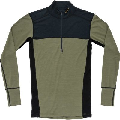 Devold Lauparen Merino 190Zip Neck Man Ink/Lichen/Black - S