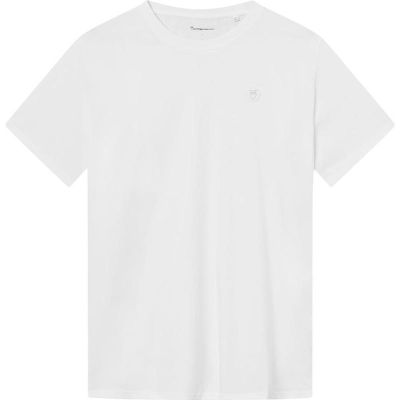 KnowledgeCotton Apparel Loke Badge Tee Bright White - S