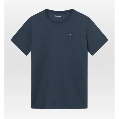 KnowledgeCotton Apparel Loke Badge Tee Total Eclipse - S, kuva 1 / 1