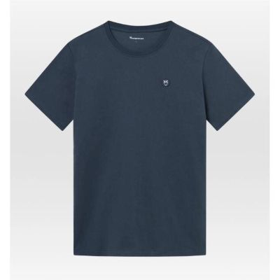 KnowledgeCotton Apparel Loke Badge Tee Total Eclipse - L