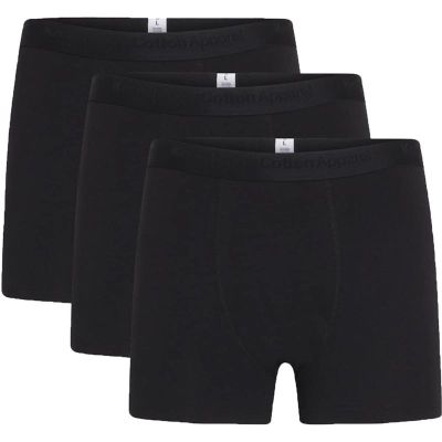 KnowledgeCotton Apparel Anker 3-Pack Underwear Black Jet - XXL