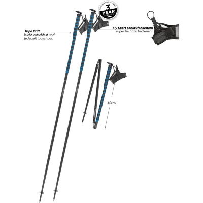 Komperdell Fxp Composite Trail Blå - 135 cm