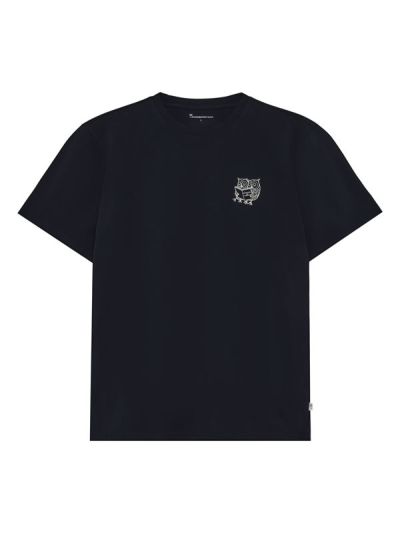 KnowledgeCotton Apparel SOS Regenerative Organic Cotton Chest Print T-shirt Night Sky - L