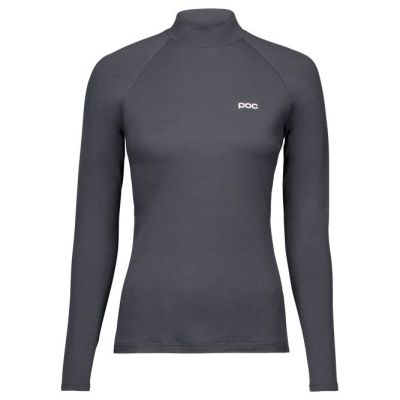 POC W's Layer Merino Mock Neck Jersey Sylvanite Grey - S