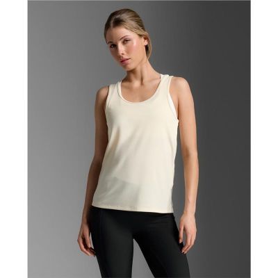 2XU Aero Singlet Pixel Lemon/White Reflective - L