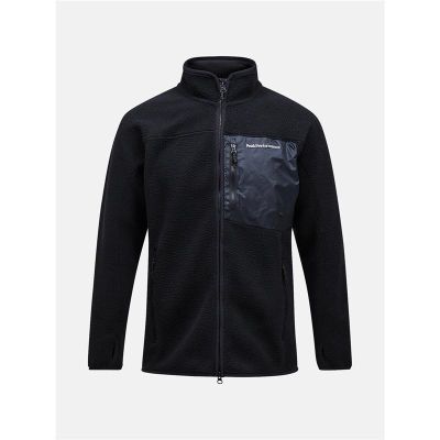 Peak Performance M Pile Zip Jacket Black - L