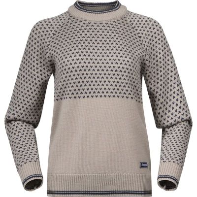 Bergans Alvdal Wool Jumper Women Sandstone/Navy Blue - L