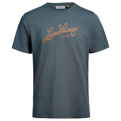 Lundhags Järpen Logo T-shirt M Dk Sky Blue - XL