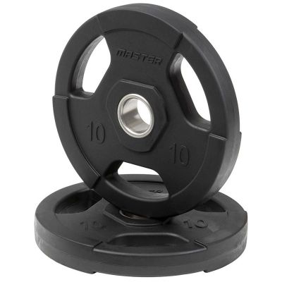 Master Fitness Gummiklädd Skiva Deluxe, Viktskivor gummerade - 10 kg
