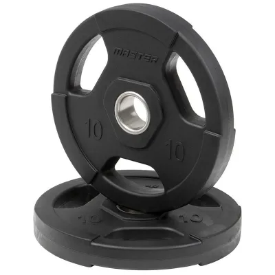 Master Fitness Gummiklädd Skiva Deluxe, Viktskivor gummerade - 10 kg