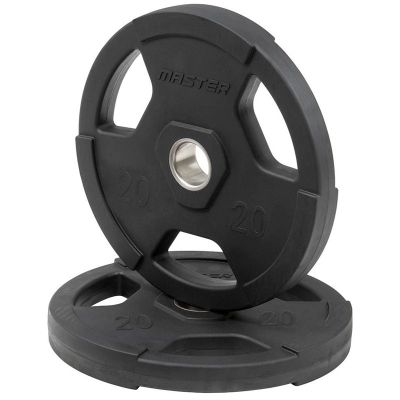 Master Fitness Gummiklädd Skiva Deluxe, Viktskivor gummerade - 20 kg