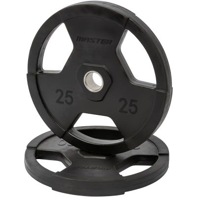 Master Fitness Gummiklädd Skiva Deluxe, Viktskivor gummerade - 25 kg