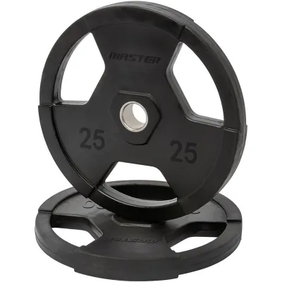 Master Fitness Gummiklädd Skiva Deluxe, Viktskivor gummerade - 25 kg
