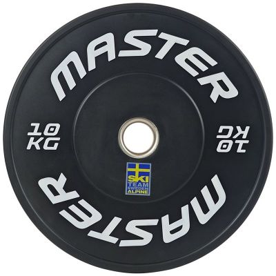 Master Fitness Bumper Ski Svart, Viktskivor bumper - 10 kg