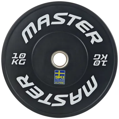 Master Fitness Bumper Ski Svart, Viktskivor bumper - 10 kg