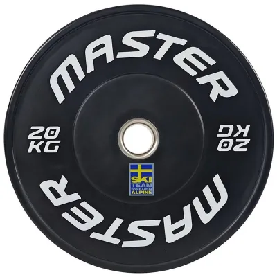 Master Fitness Bumper Ski Svart, Viktskivor bumper - 20 kg