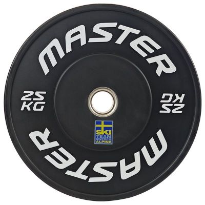 Master Fitness Bumper Ski Svart, Viktskivor bumper - 25 kg