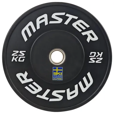 Master Fitness Bumper Ski Svart, Viktskivor bumper - 25 kg