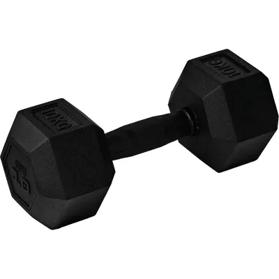 Master Fitness Nero Rubber Coated Hex, Hex hantlar - 10 kg
