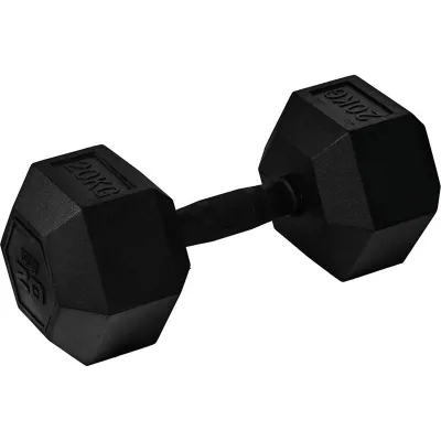 Master Fitness Nero Rubber Coated Hex, Hex hantlar - 20 kg