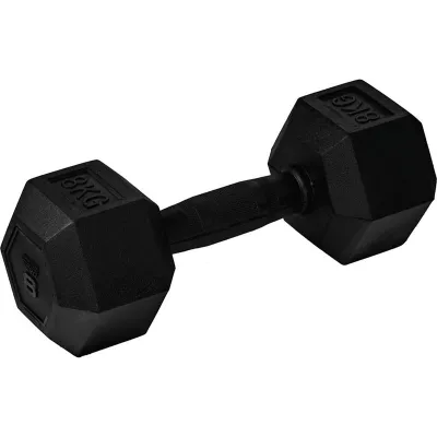 Master Fitness Nero Rubber Coated Hex, Hex hantlar - 8 kg