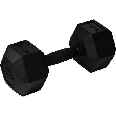 Master Fitness Nero Rubber Coated Hex, Hex hantlar - 12,5 kg
