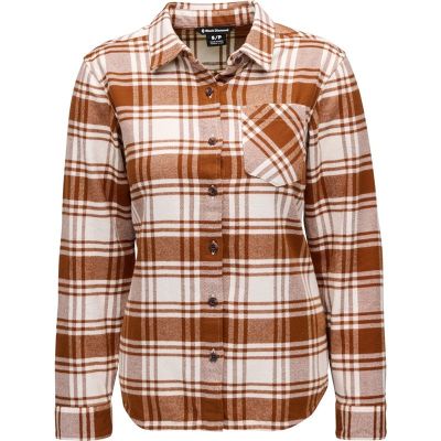 Black Diamond W Project Flannel Clay-Off White Plaid - XS