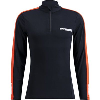 Swix Roadline NTS Half Zip Baselayer Top M Black/Fiery Red - L