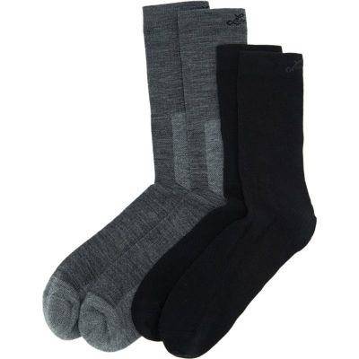 Lundhags Merino Trekking Sock Combo Mid Light Grey Melange/Black - 34-36