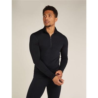 Icebreaker M 200 Oasis LS HalfZip Black - XXL