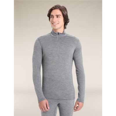 Icebreaker M 200 Oasis LS HalfZip Gritstone Hthr-013 - XS