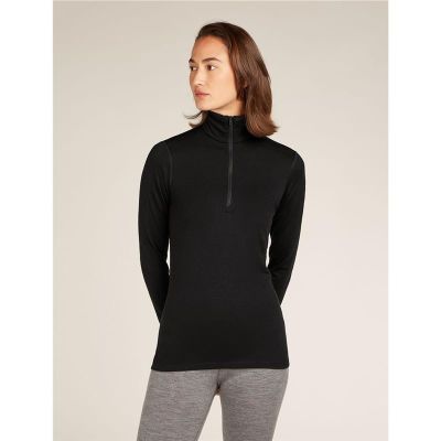 Icebreaker W 200 Oasis LS HalfZip Black - XS