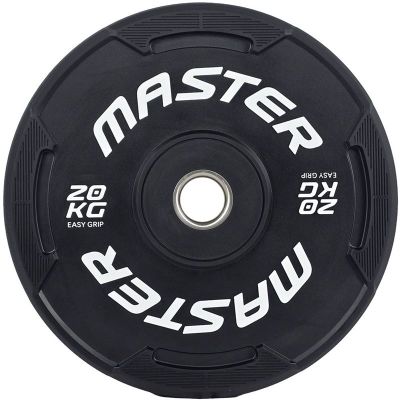 Master Fitness Easy Grip Black, Viktskivor bumper - 20 kg