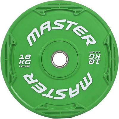 Master Fitness Easy Grip Color, Viktskivor Bumper - 10 kg