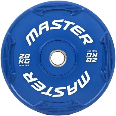 Master Fitness Easy Grip Color, Viktskivor Bumper - 20 kg