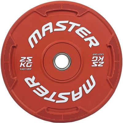 Master Fitness Easy Grip Color, Viktskivor Bumper - 25 kg