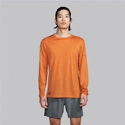 Saucony Peregrine Merino Long Sleeve Men Amber Heather - S, kuva 1 / 1