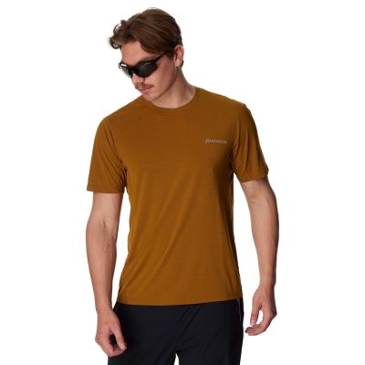 Houdini M's Pace Air Message Tee Greenish Gold / Houdini Logo - L