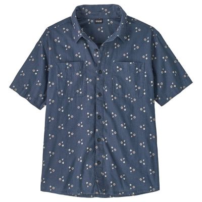 Patagonia M's Back Step Shirt Bouquet: Dolomite Blue - XL