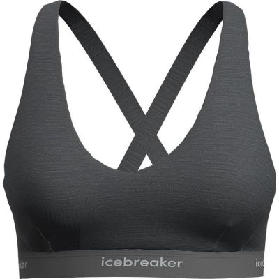 Icebreaker W Mer 125 Cool-LiteSprite Racerback Bra Gritstone Hthr - S