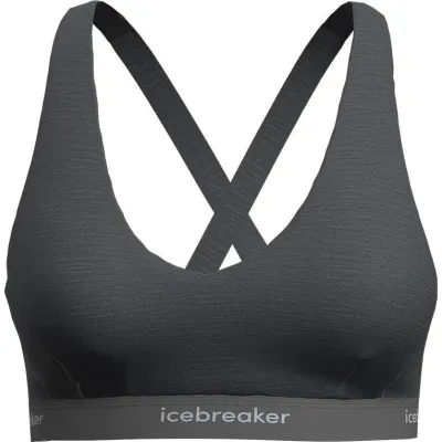Icebreaker W Mer 125 Cool-LiteSprite Racerback Bra Gritstone Hthr - L