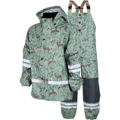 Lindberg Vattholma Rain Set Green/Brown - 110