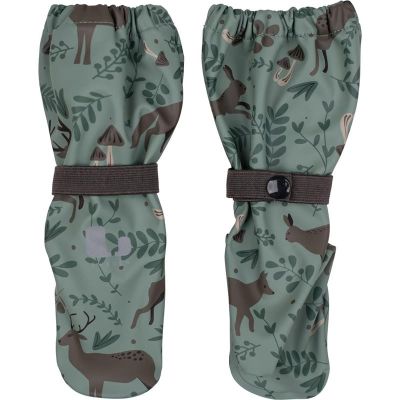 Lindberg Vattholma Rain Mitten Green/Brown - 1-2y