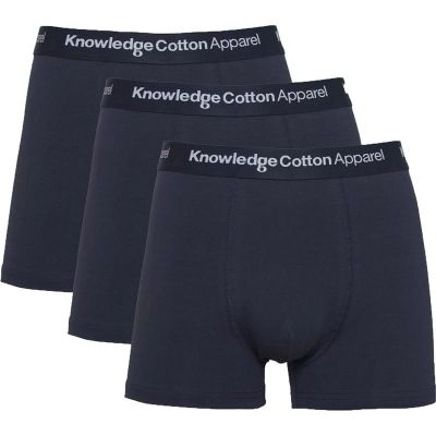 KnowledgeCotton Apparel Anker 3-Pack Underwear Total Eclipse - S