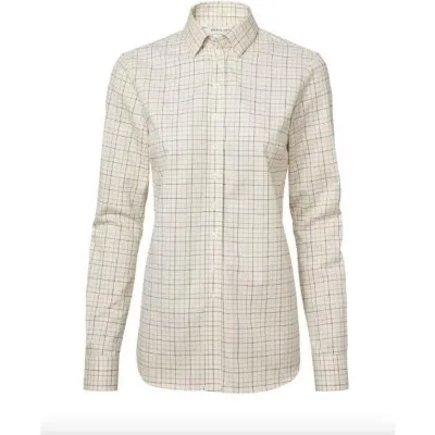 Chevalier Chorley Shooting Fit Shirt Women Rifle Green Tattersall - 38