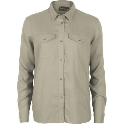 Pinewood Värnamo InsectSafe Linen L/S SHIRT W Linen Beige - M, kuva 1 / 1